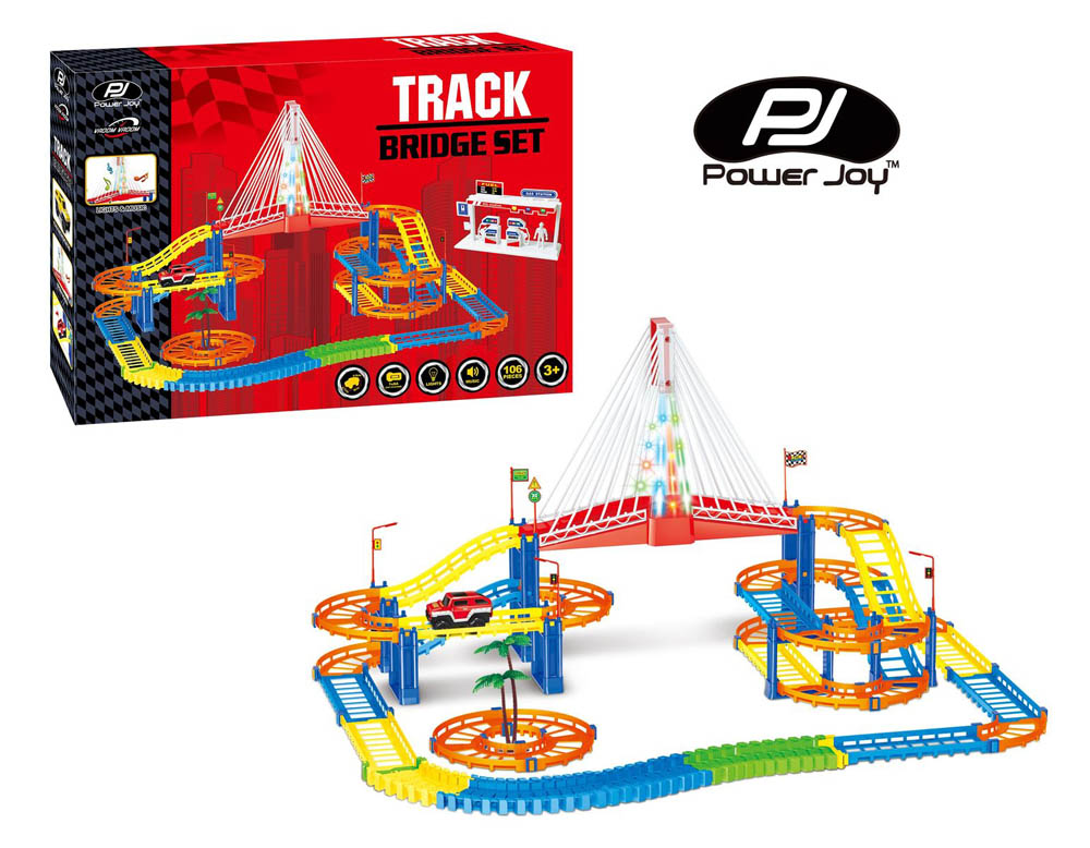 Power Joy - Vroom Vroom Magic Track Bridge Set Battery Operated