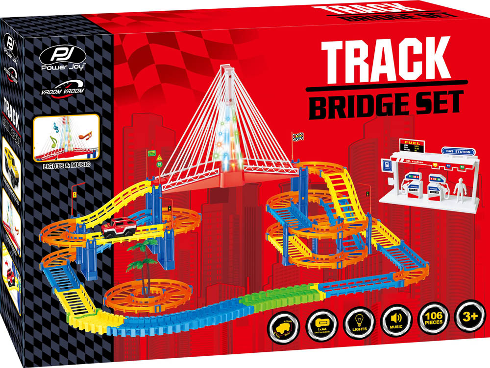 Power Joy - Vroom Vroom Magic Track Bridge Set Battery Operated