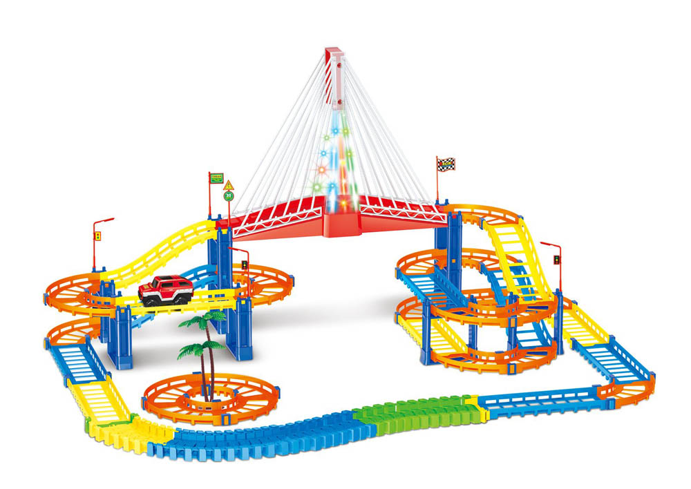 Power Joy - Vroom Vroom Magic Track Bridge Set Battery Operated