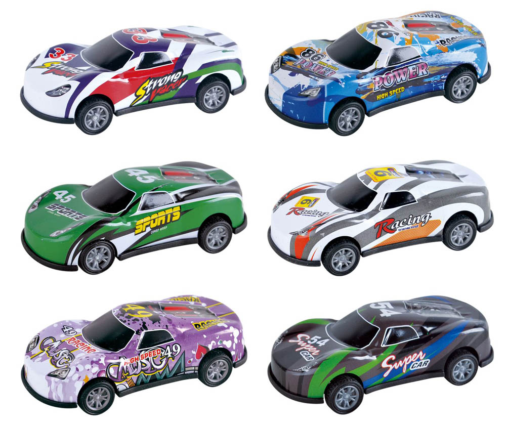 Power Joy - Vroom Vroom Pullback Graphic Car 8 Pieces