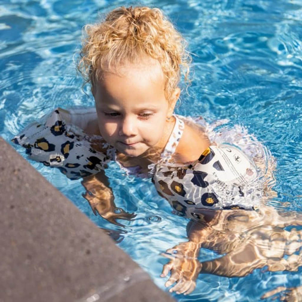 Swim Essentials - Beige Leopard - Inflatable Swimming Armbands 2- 6 Years