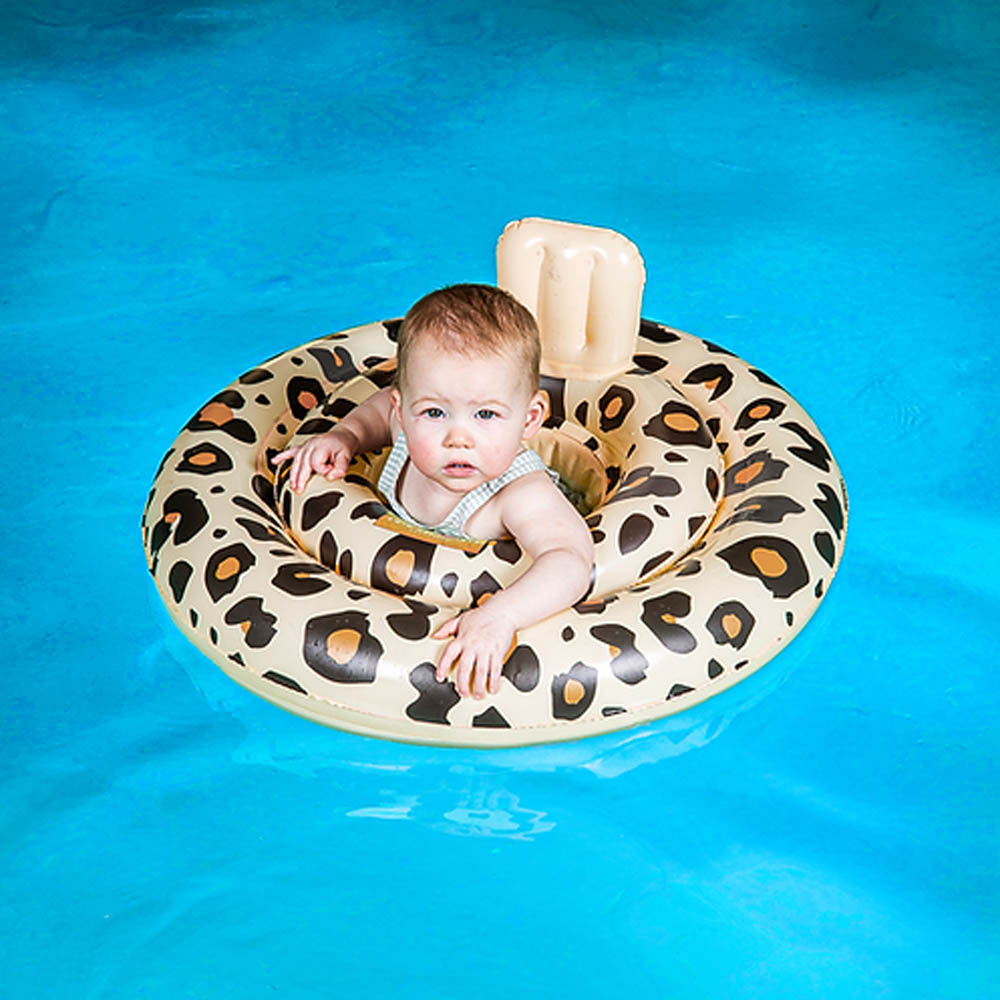 Swim Essentials - Beige Leopard Printed Baby Swimseat 0- 1 Year