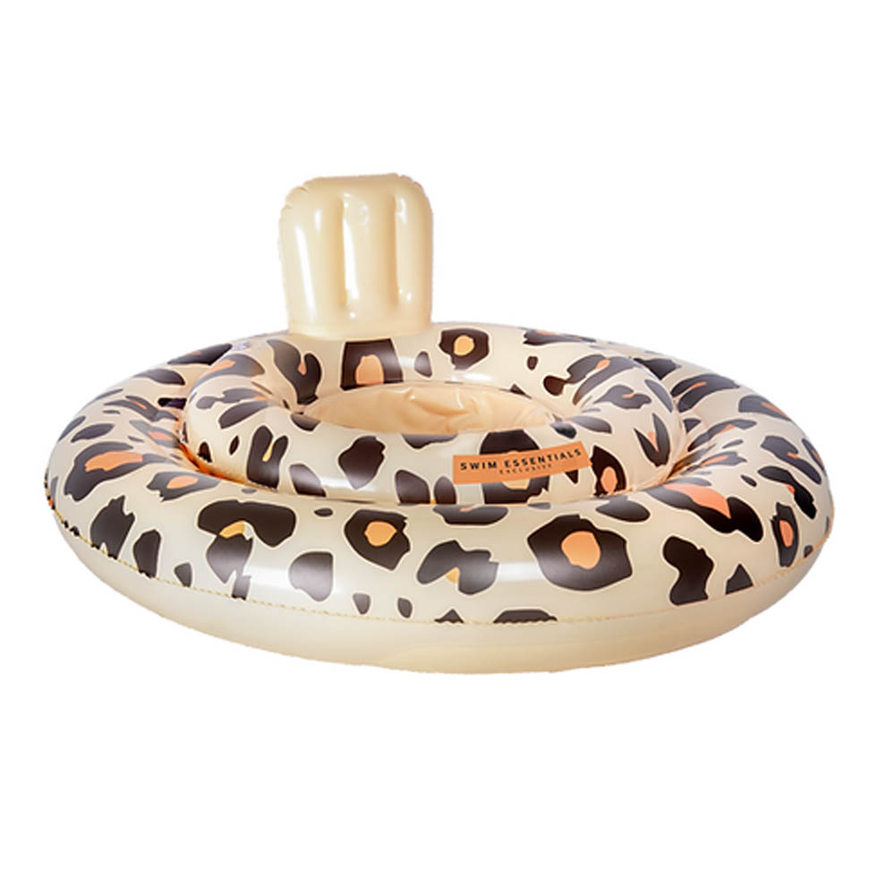 Swim Essentials - Beige Leopard Printed Baby Swimseat 0- 1 Year