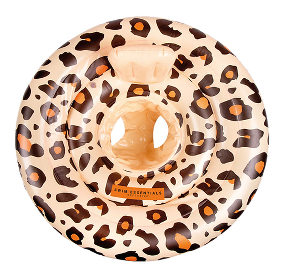Swim Essentials - Beige Leopard Printed Baby Swimseat 0- 1 Year
