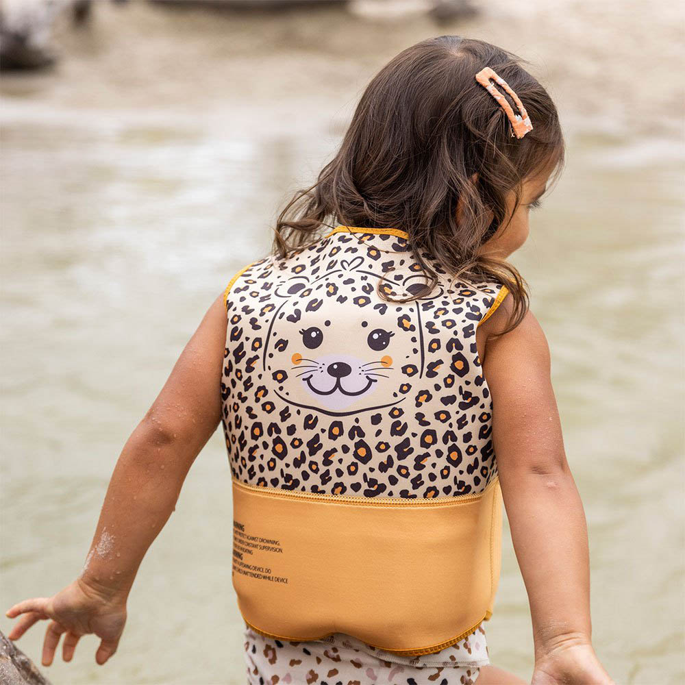 Swim Essentials - Beige Leopard Swimming Vest 3 - 6 Years