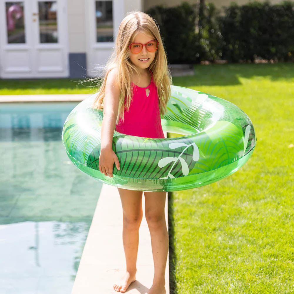 Swim Essentials - Green Tropical Swing Ring 90 Cm