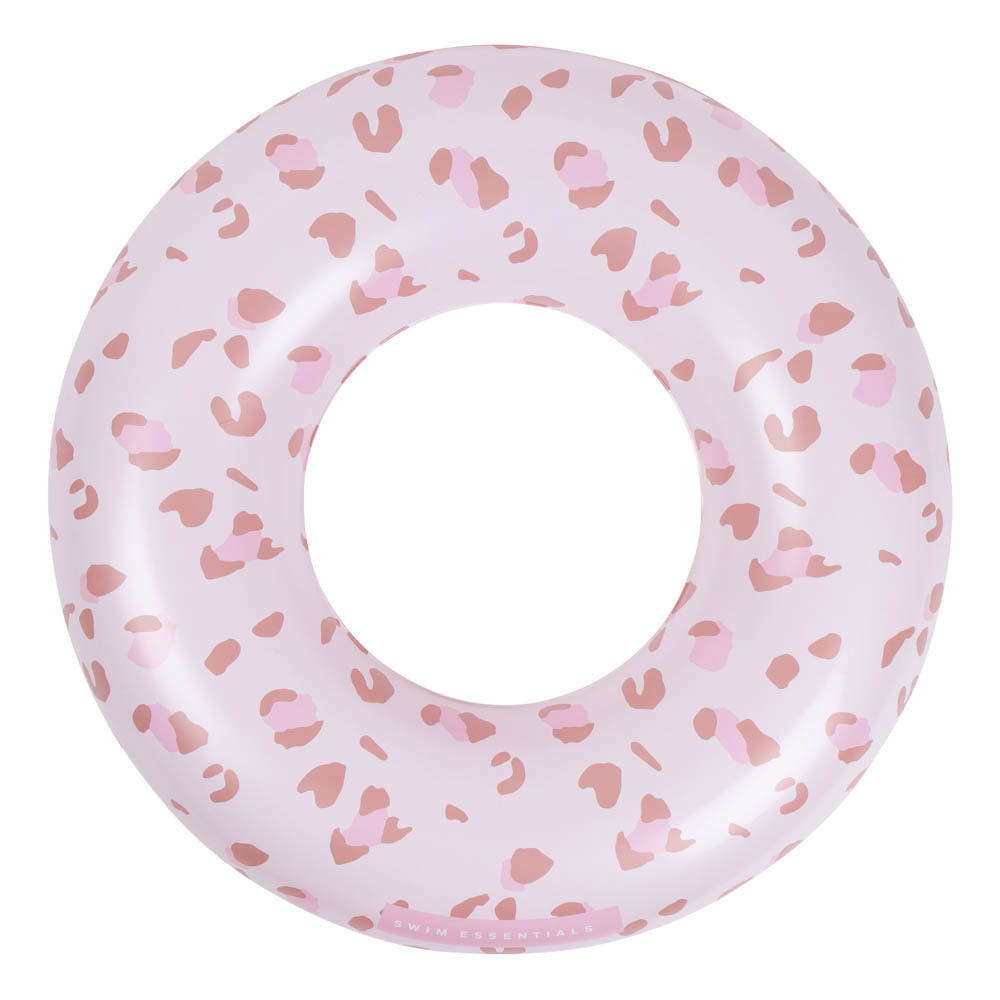 Swim Essentials - Pastel Pink Leopard Swing Ring 90 Cm