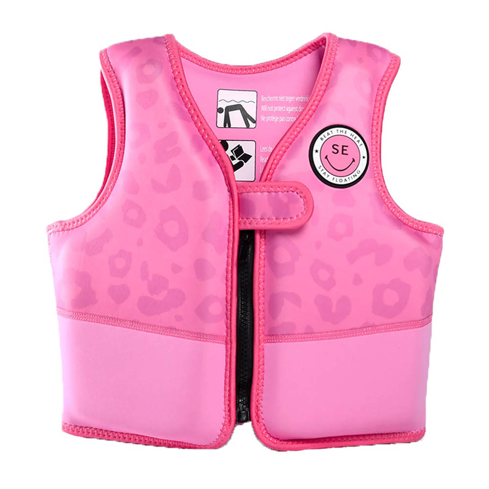 Swim Essentials - Pink Leopard Swimming Vest 3- 6 Years