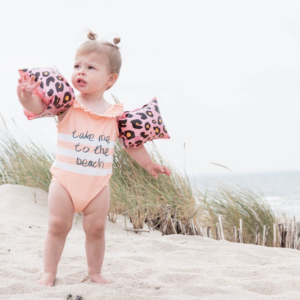 Swim Essentials - Rose Gold Leopard - Inflatable Swimming Armbands 2- 6 Years