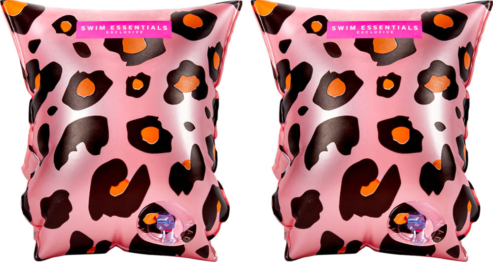 Swim Essentials - Rose Gold Leopard - Inflatable Swimming Armbands