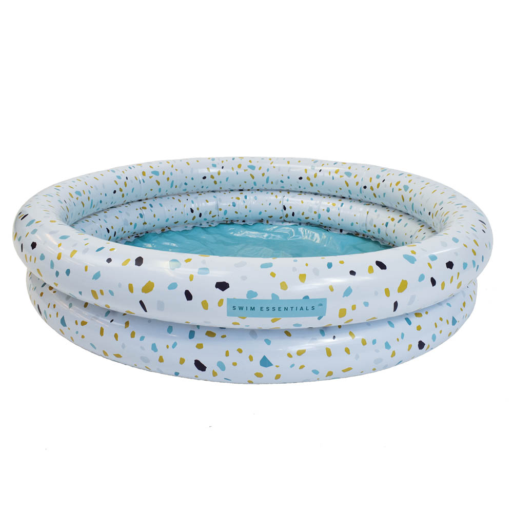Swim Essentials - White Terrazzo Printed Children'S Pool 100Cm