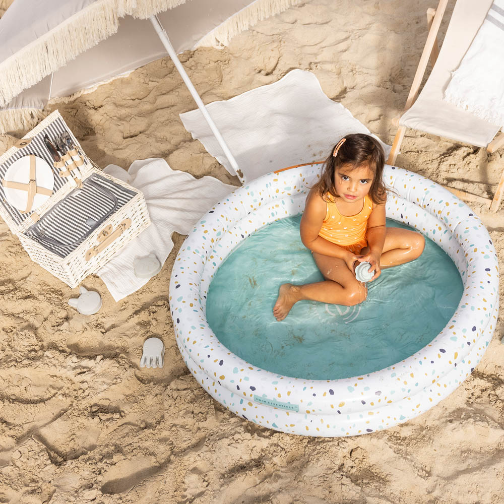Swim Essentials - White Terrazzo Printed Children'S Pool 100Cm
