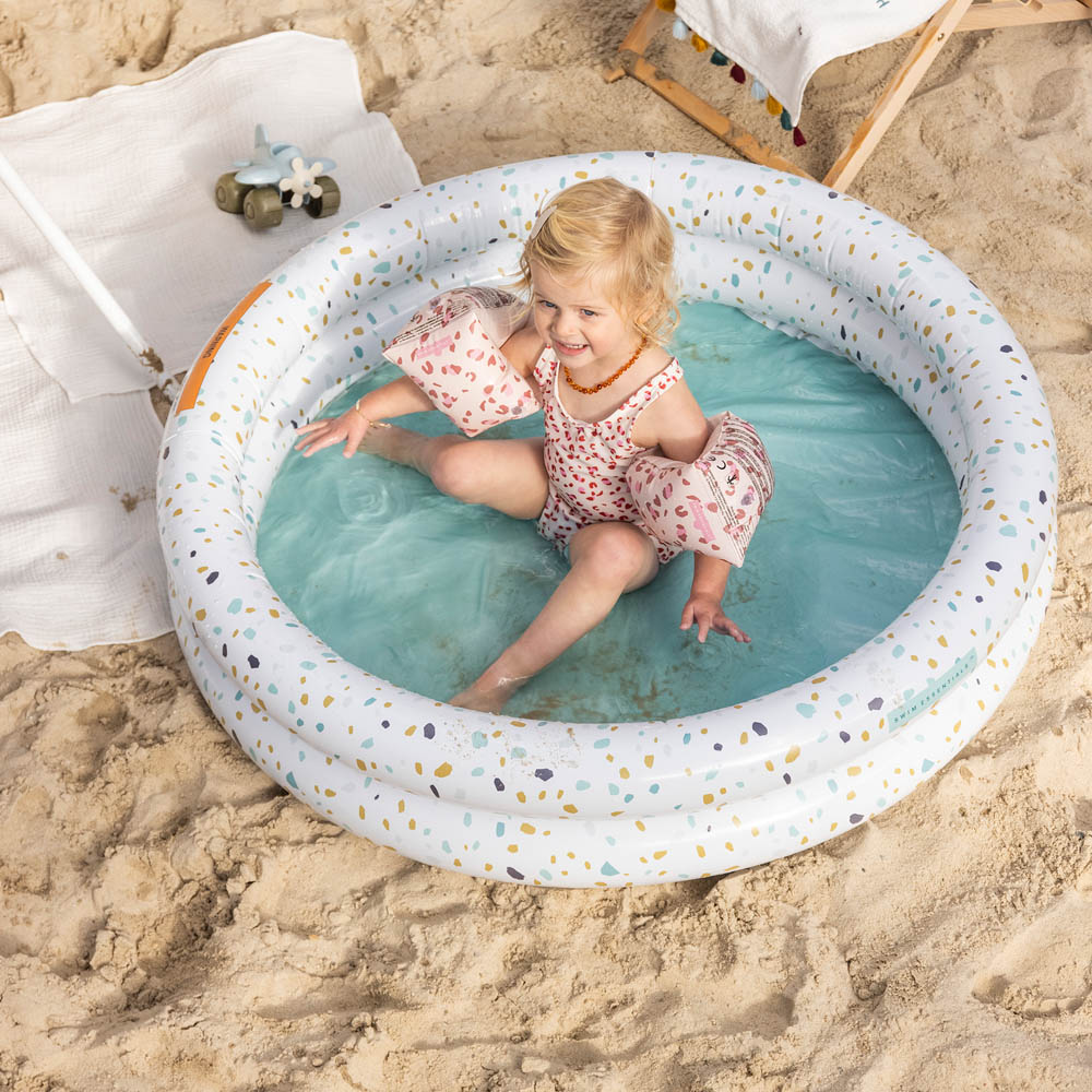 Swim Essentials - White Terrazzo Printed Children'S Pool 100Cm