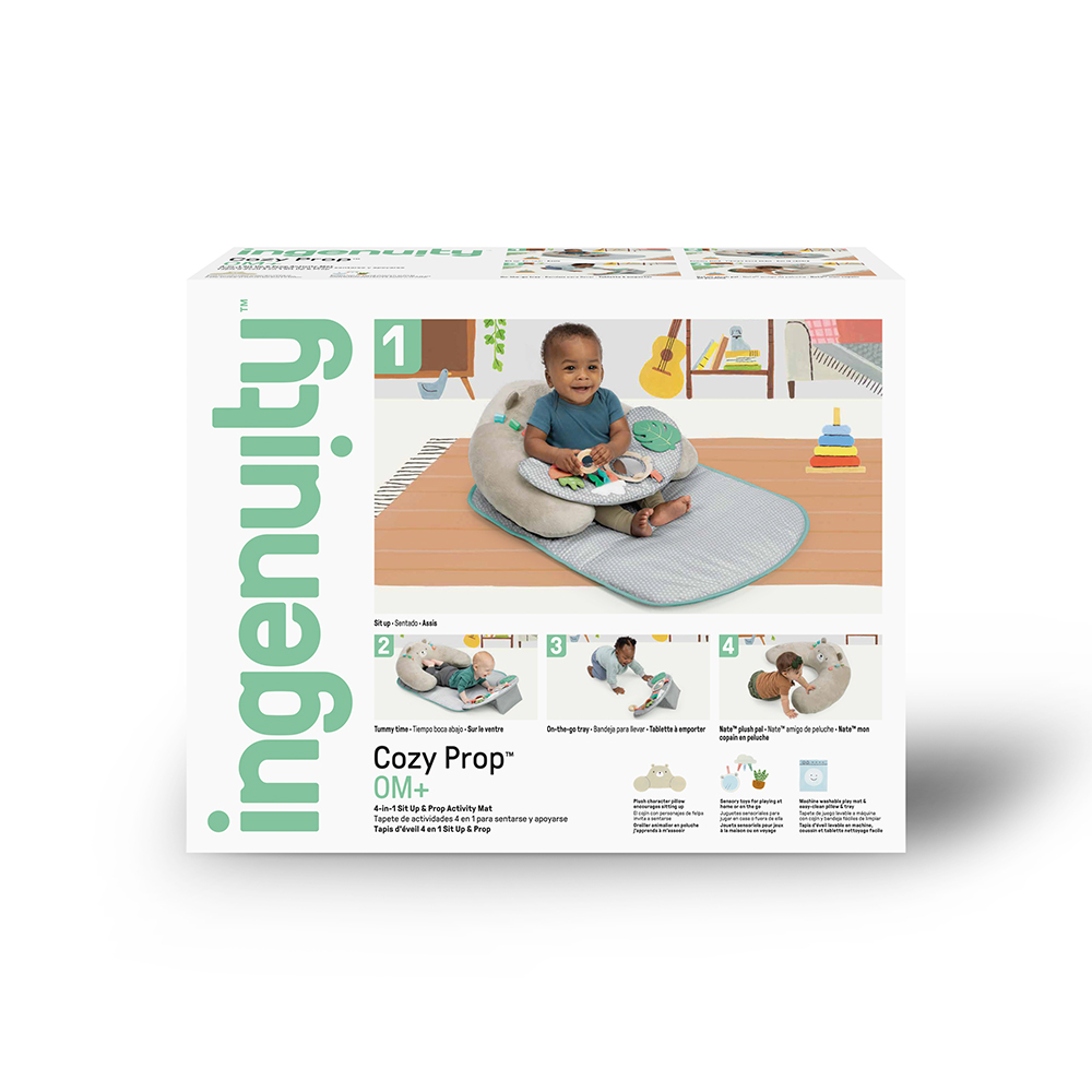 Ingenuity - 4in1 Sit Up Prop Activity Mat - Nate