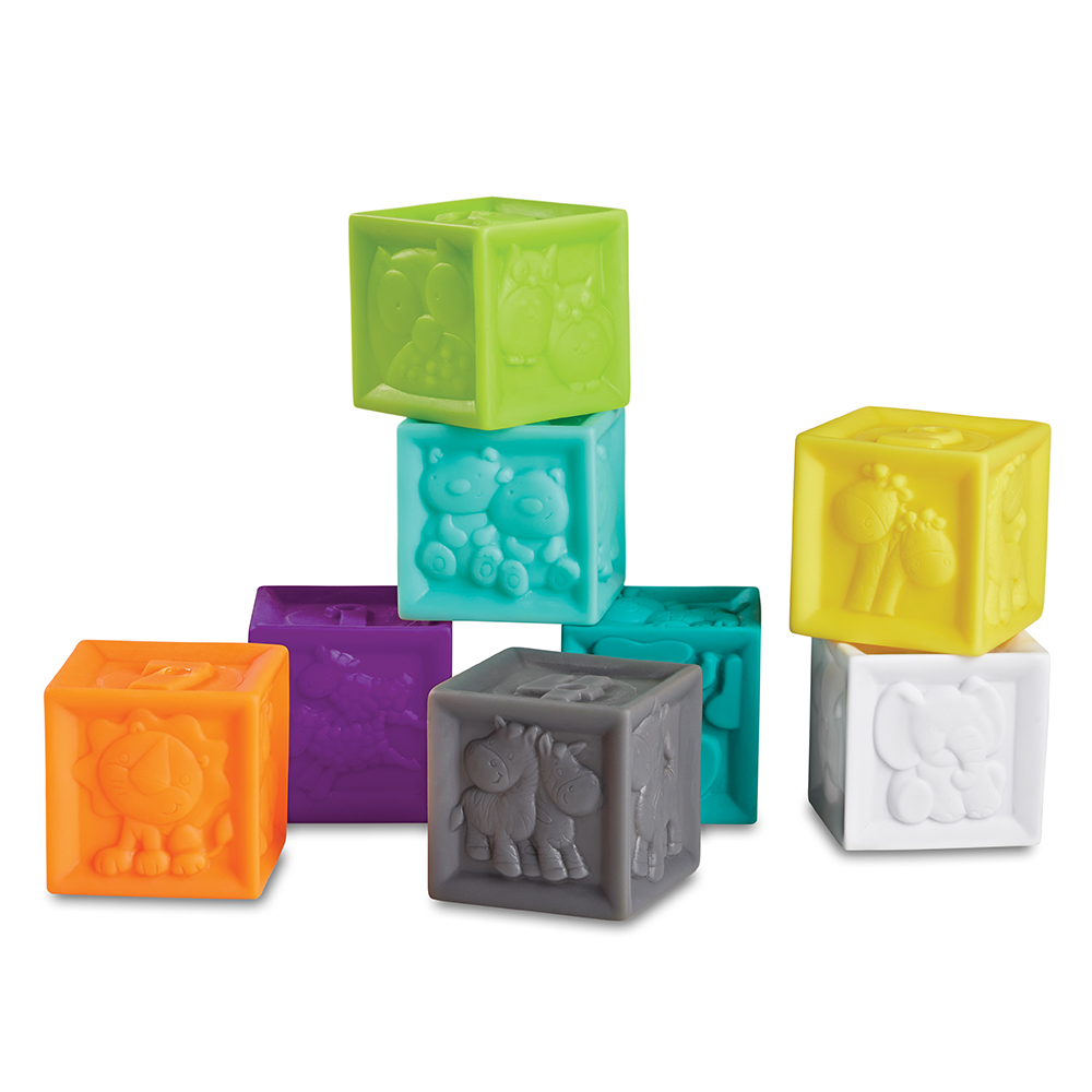 Infantino - Squeeze & Stack Block Set - 8 pcs - 6 Months and Above