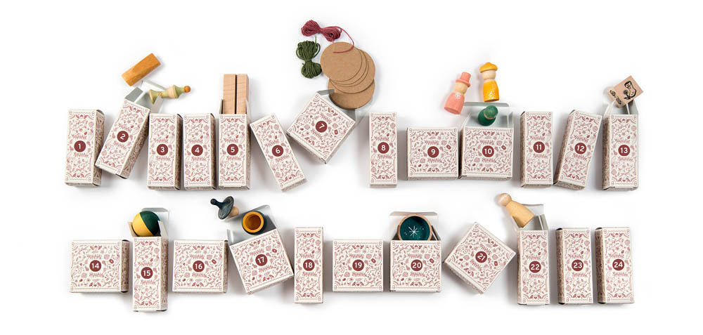 Grapat Wooden Advent Calendar - Eco-Friendly Holiday Countdown for Kids