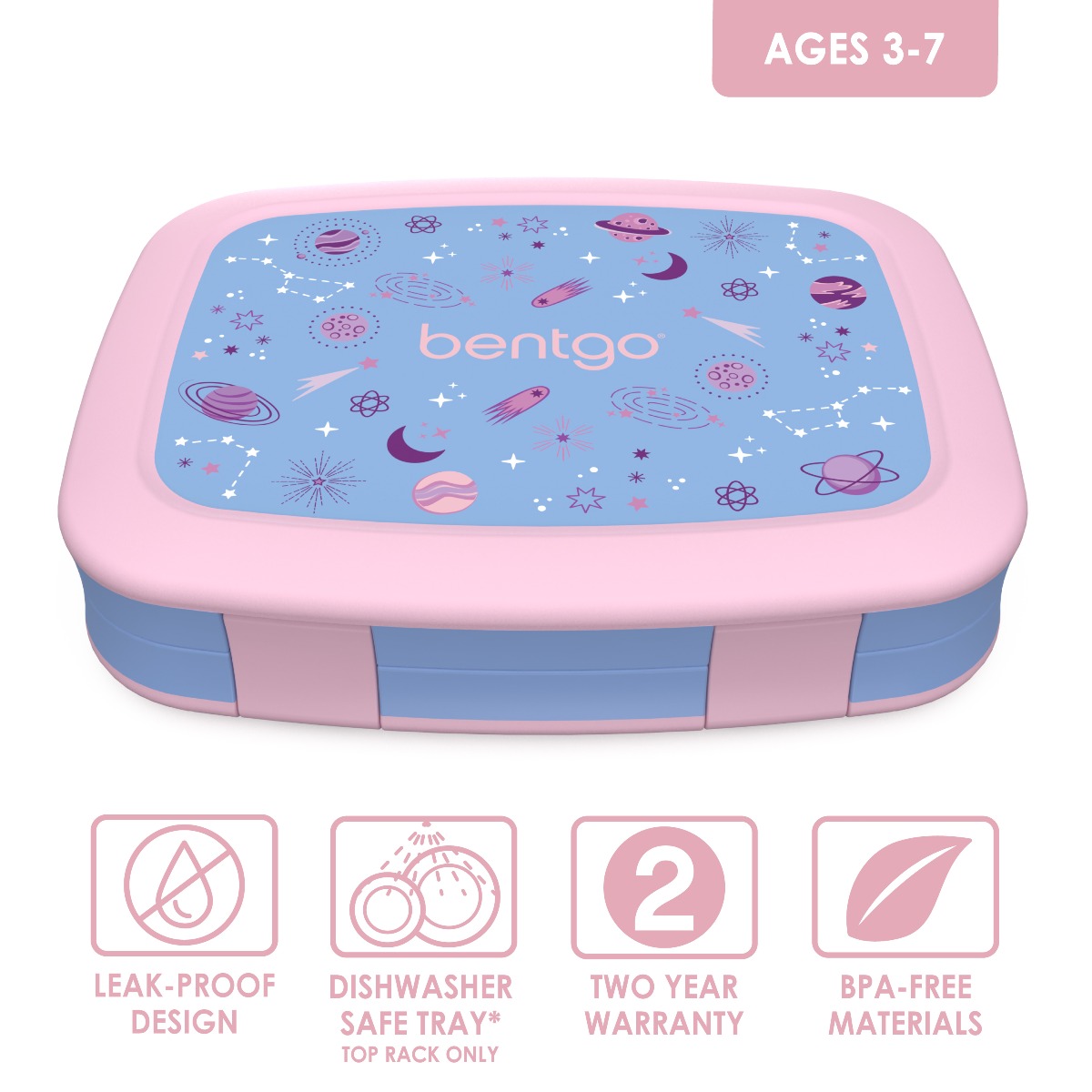 Bentgo - Kids Prints Lunch Box - Lavender Galaxy