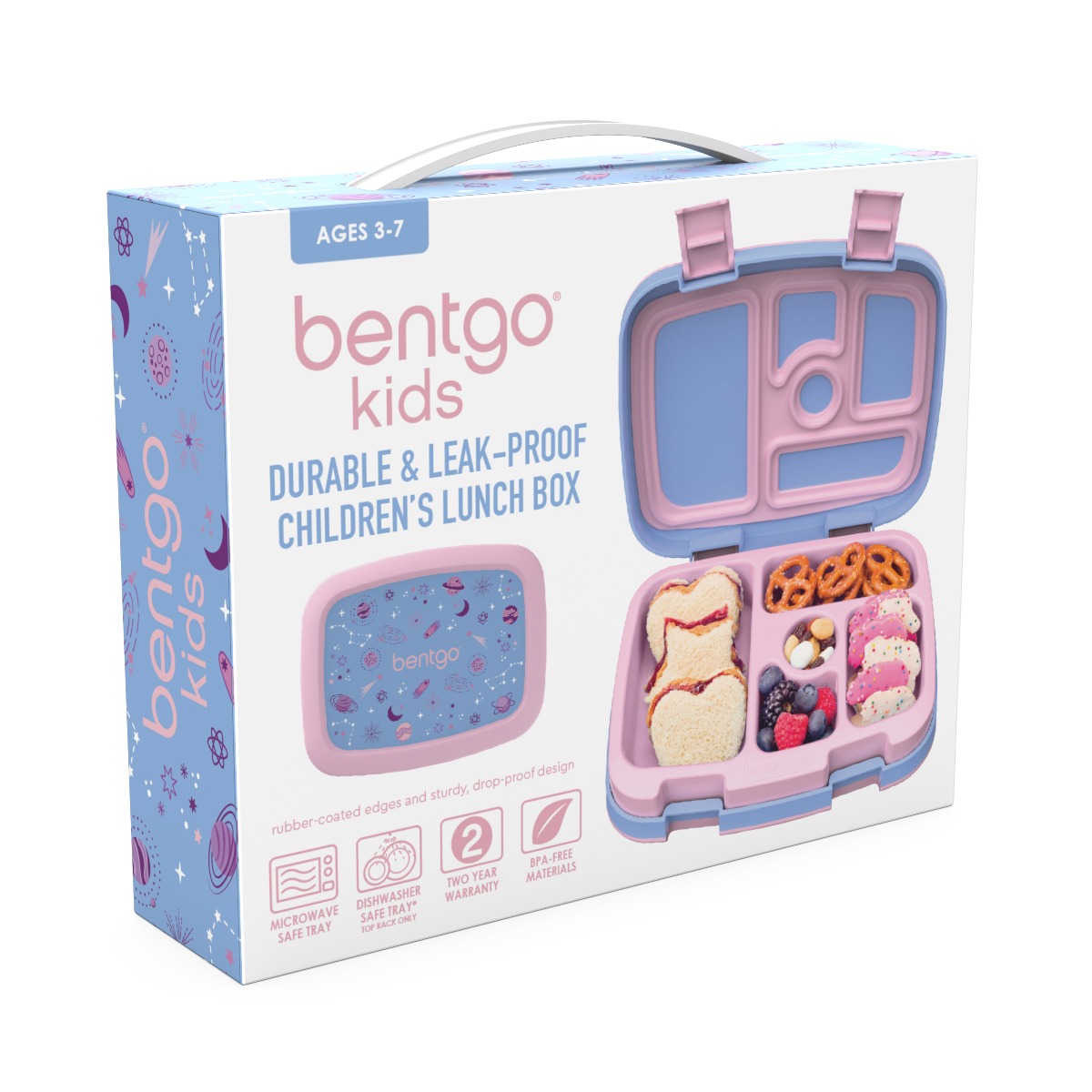 Bentgo - Kids Prints Lunch Box - Lavender Galaxy