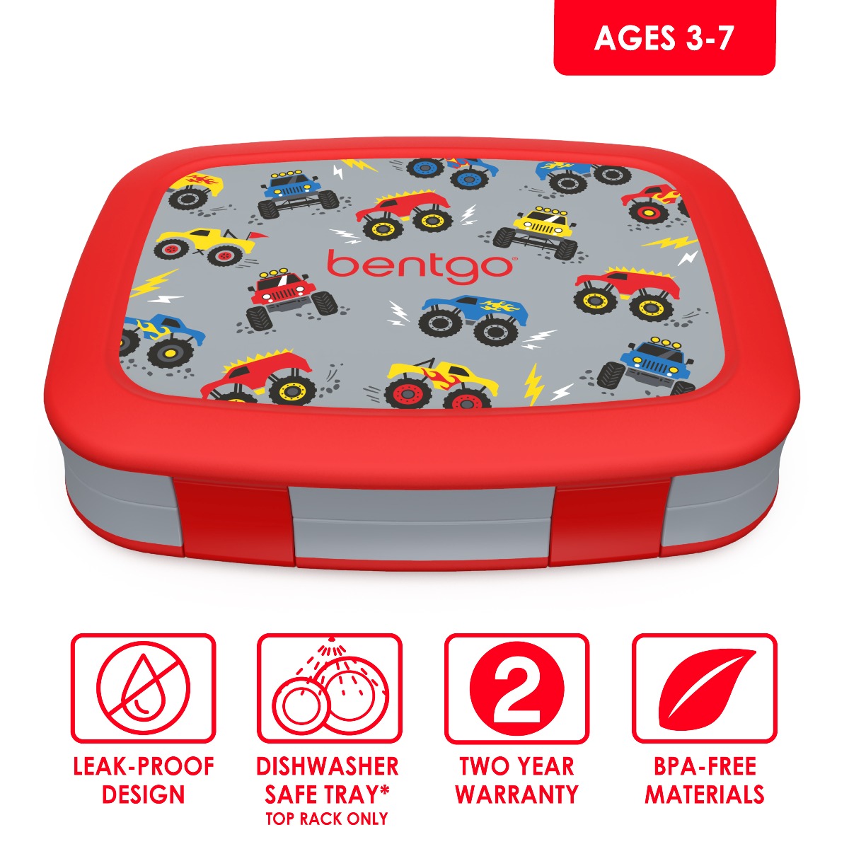 Bentgo - Kids Prints Lunch Box - Trucks
