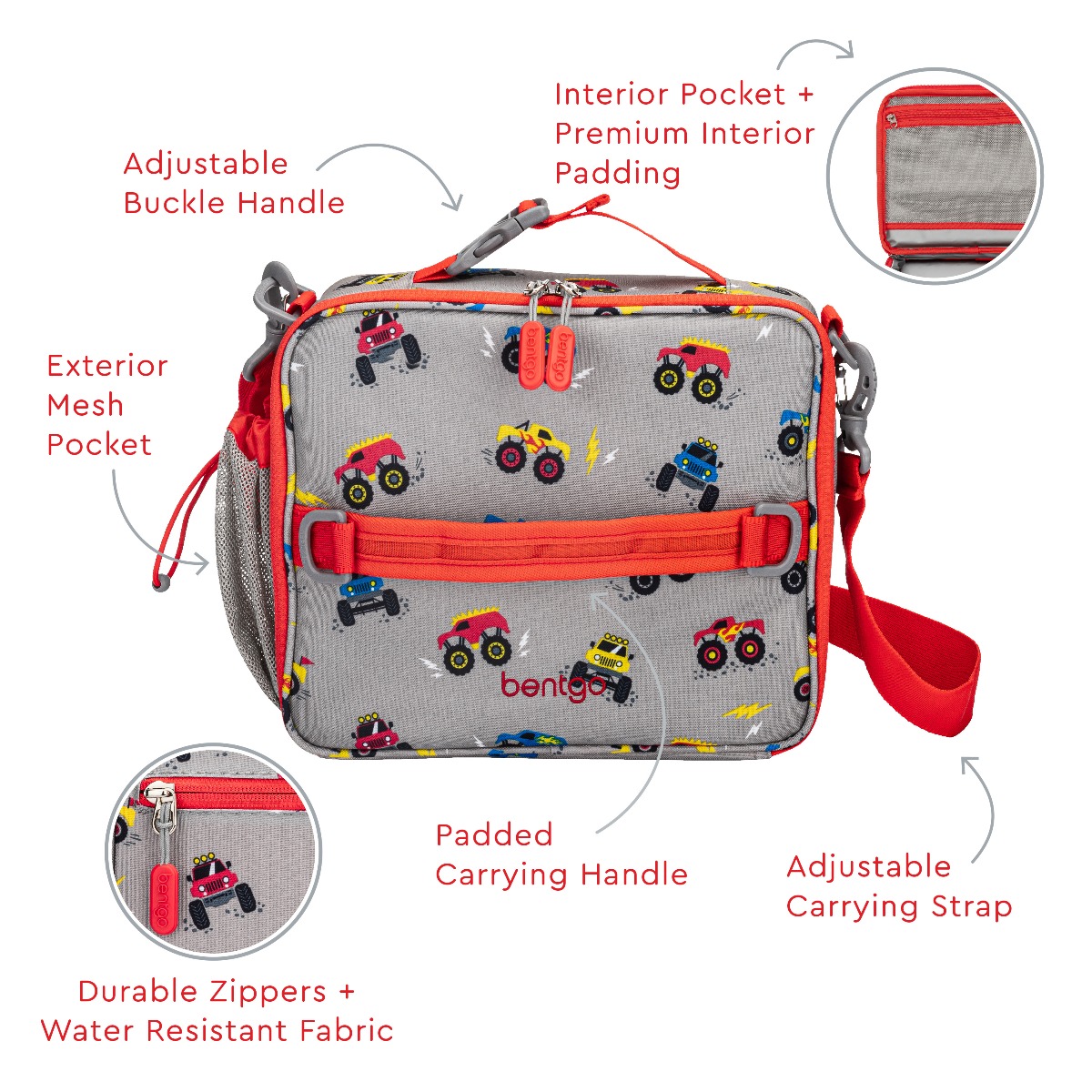 Bentgo - Kids Prints Lunch Bag - Trucks