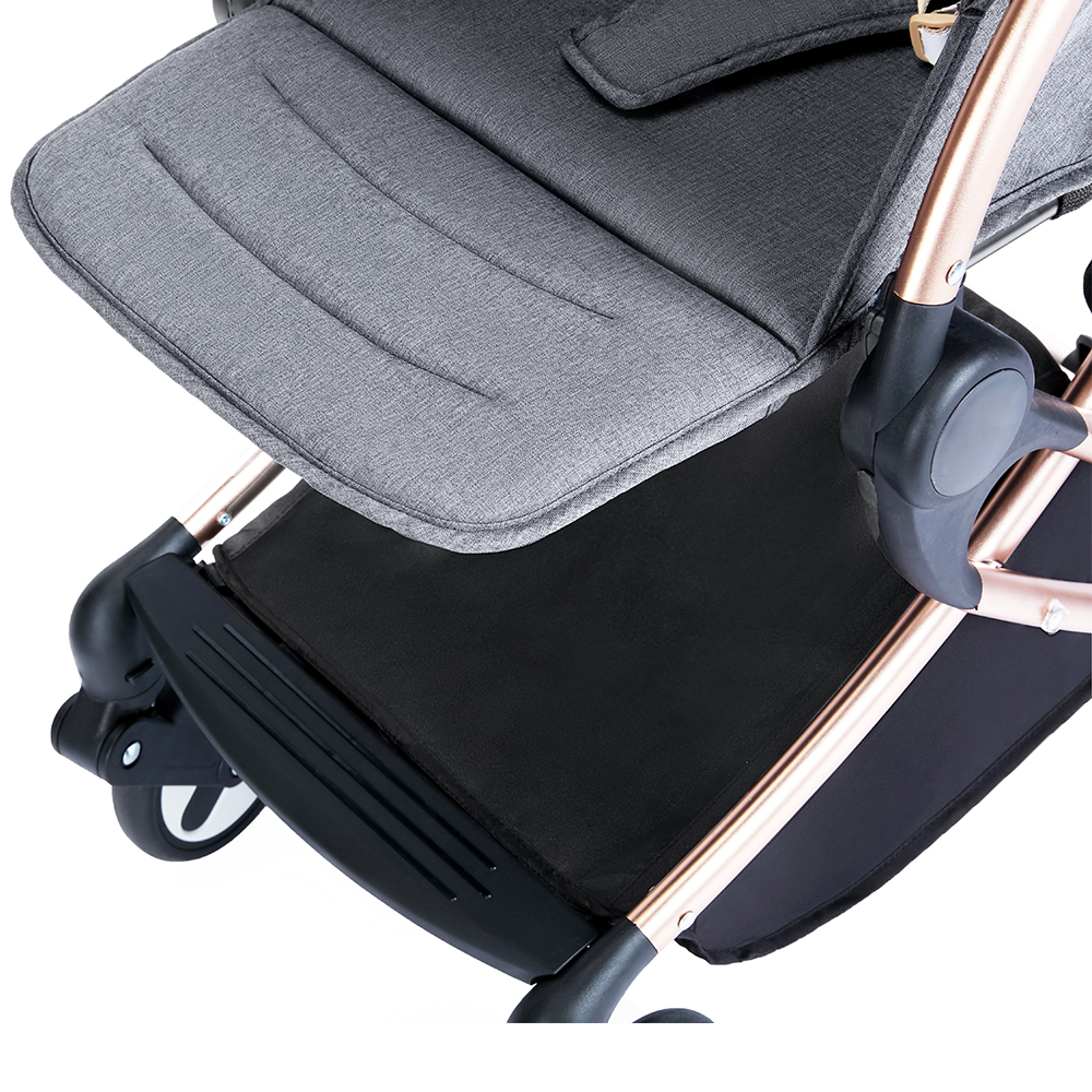 Teknum - A1 Feather Lite Stroller- Grey and Sunveno Diaper Bag - Grey and Hooks