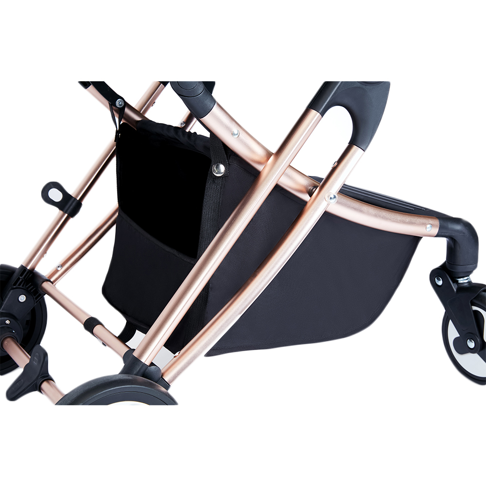 Teknum - A1 Feather Lite Stroller- Grey and Sunveno Diaper Bag - Grey and Hooks