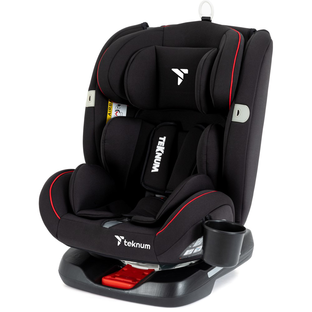 Teknum - Evolve 360 Car Seat 0-12yrs with Sunveno Fashion Diaper Bag -Black