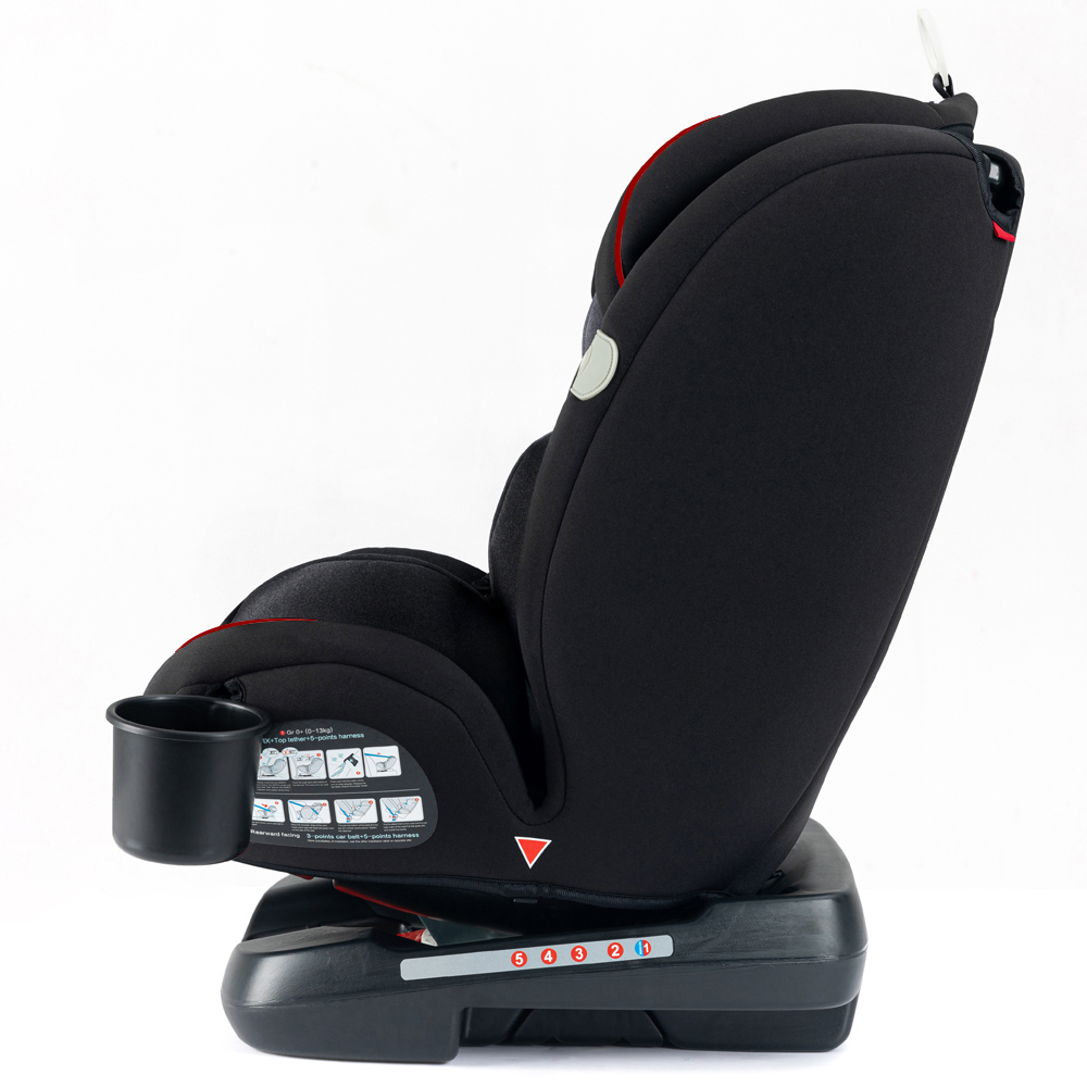 Teknum - Evolve 360 Car Seat 0-12yrs with Sunveno Fashion Diaper Bag -Black