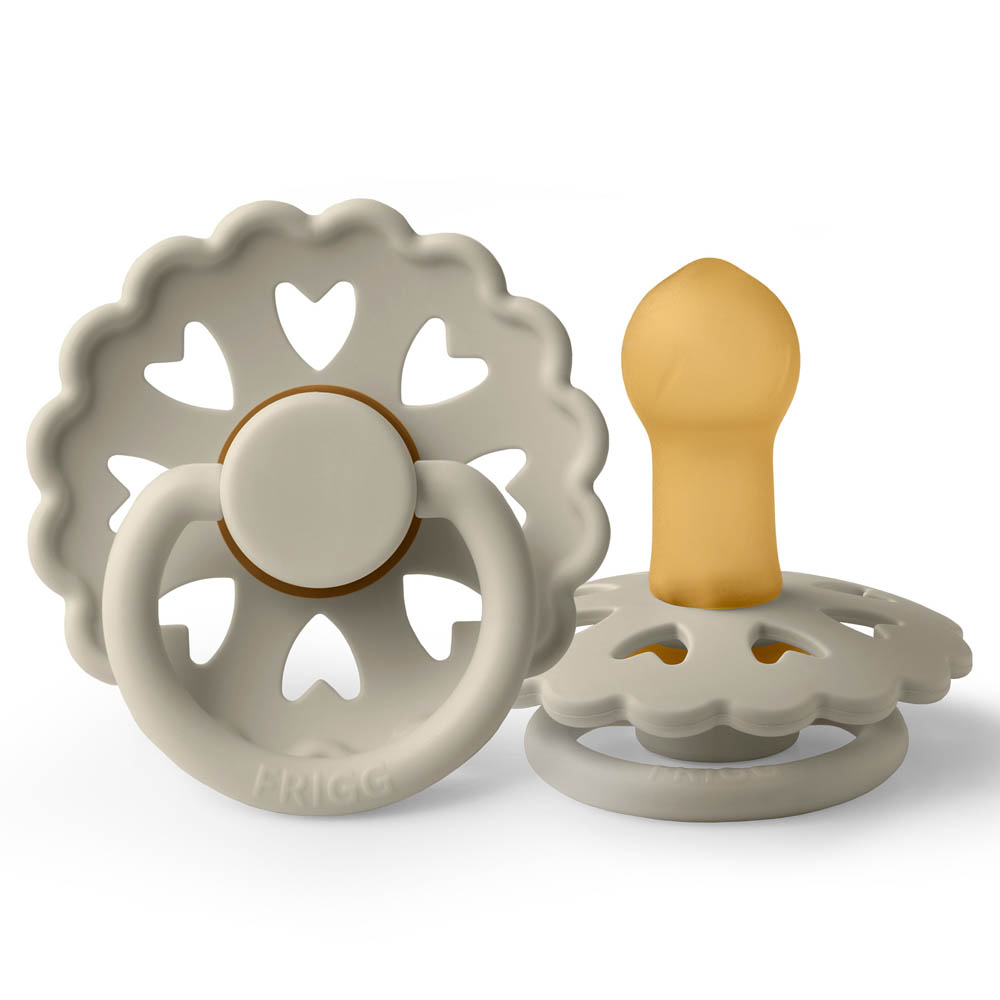 Frigg - Fairytale Latex Baby Pacifier 6-18M 1-Pack Willow Grey - Size 2