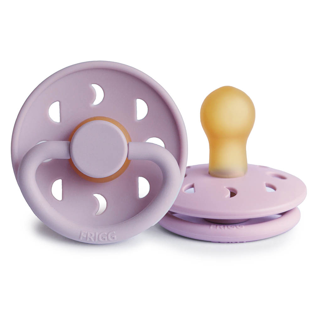 Frigg - Moon Phase Latex Baby Pacifier 0-6M 1-Pack Soft lilac - Size 1