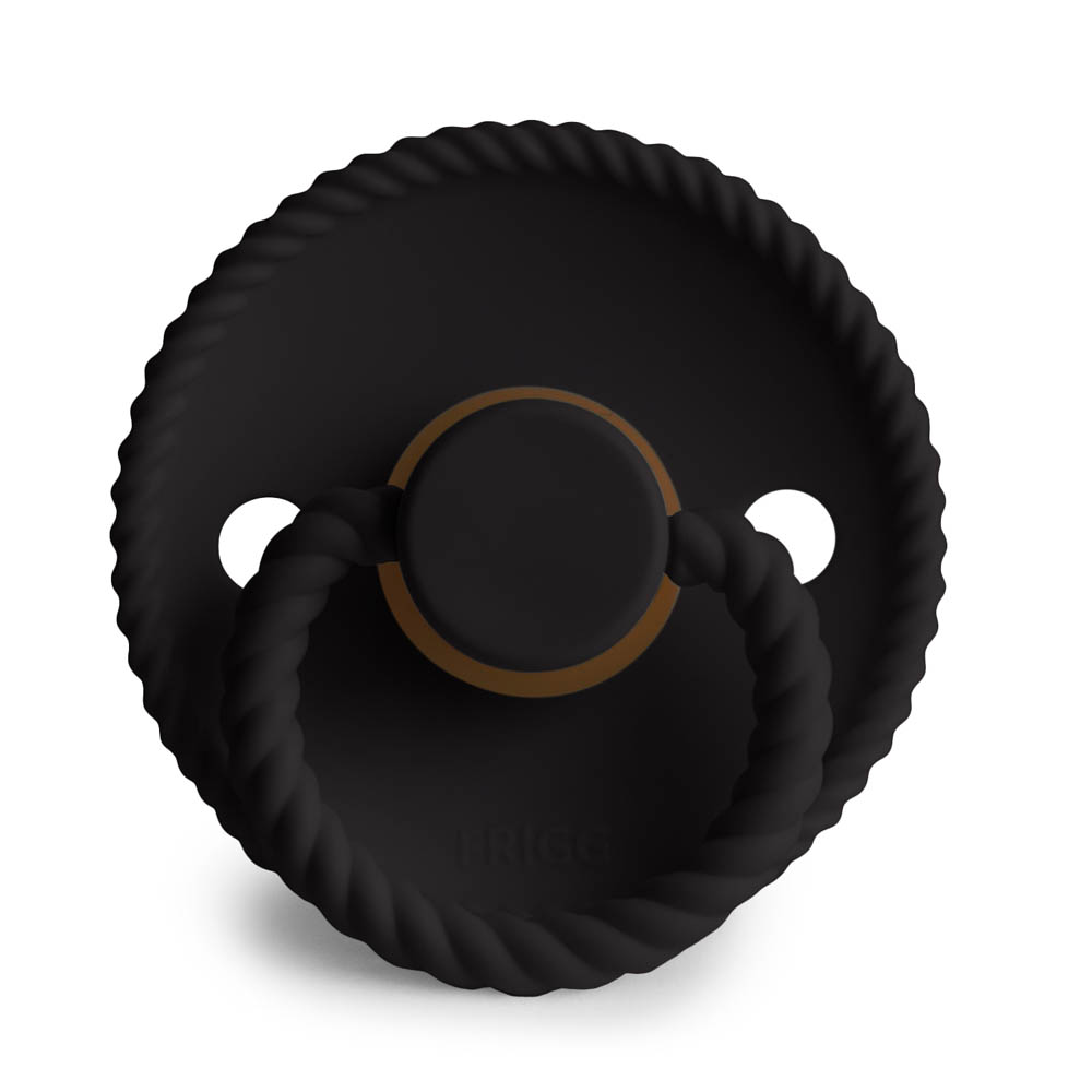 Frigg - Rope Latex Baby Pacifier 0-6M 1-Pack Jet Black - Size 1