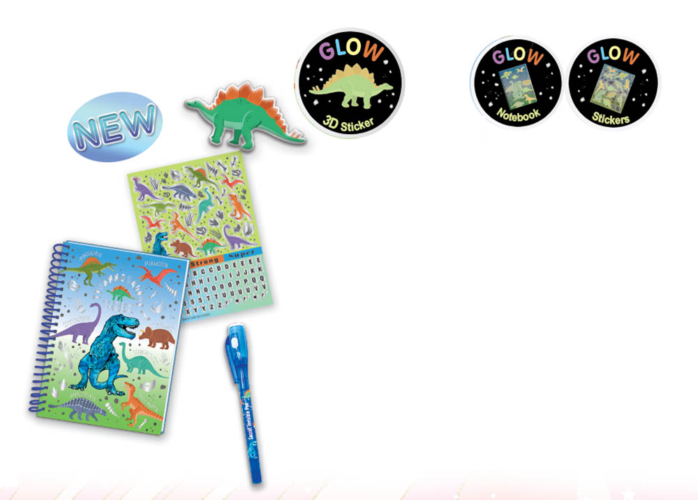Hot Focus - Dinosaur Glow In the Dark Fun Writer