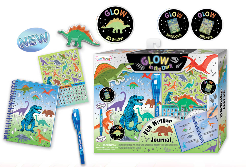 Hot Focus - Dinosaur Glow In the Dark Fun Writer