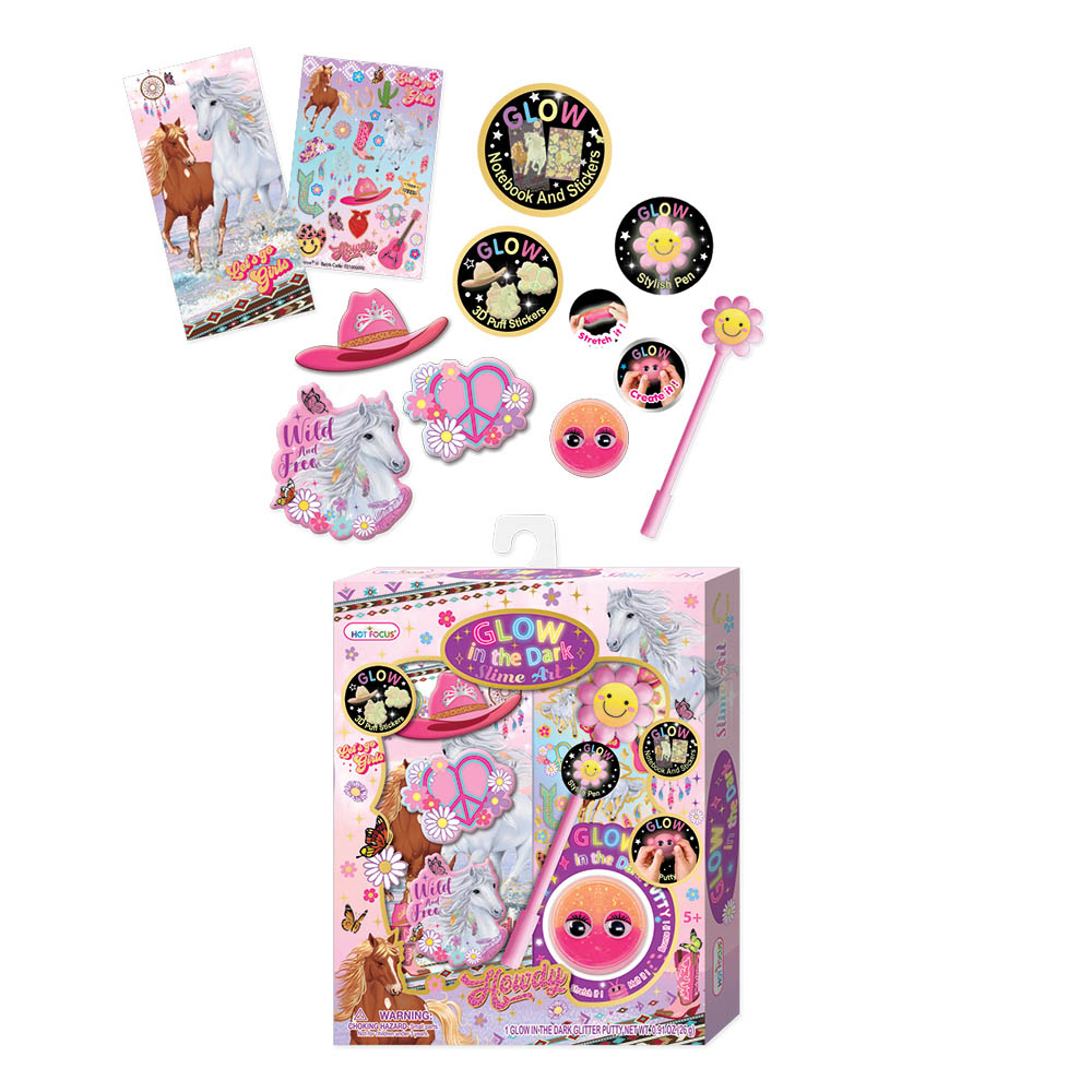 Hot Focus - Glow In The Dark Slime Art Set