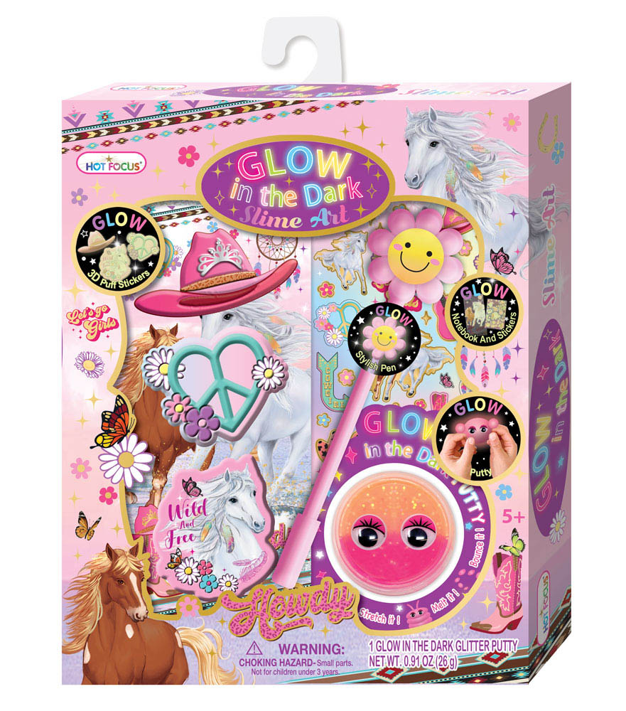 Hot Focus - Glow In The Dark Slime Art Set