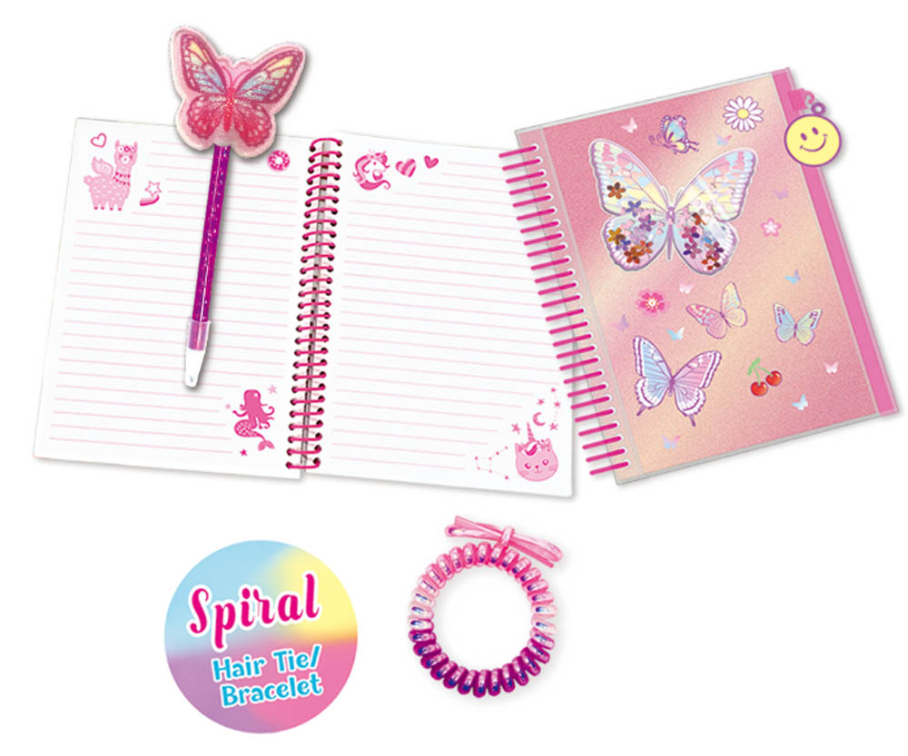 Hot Focus - Tie Dye Butterfly Journal with Pouch