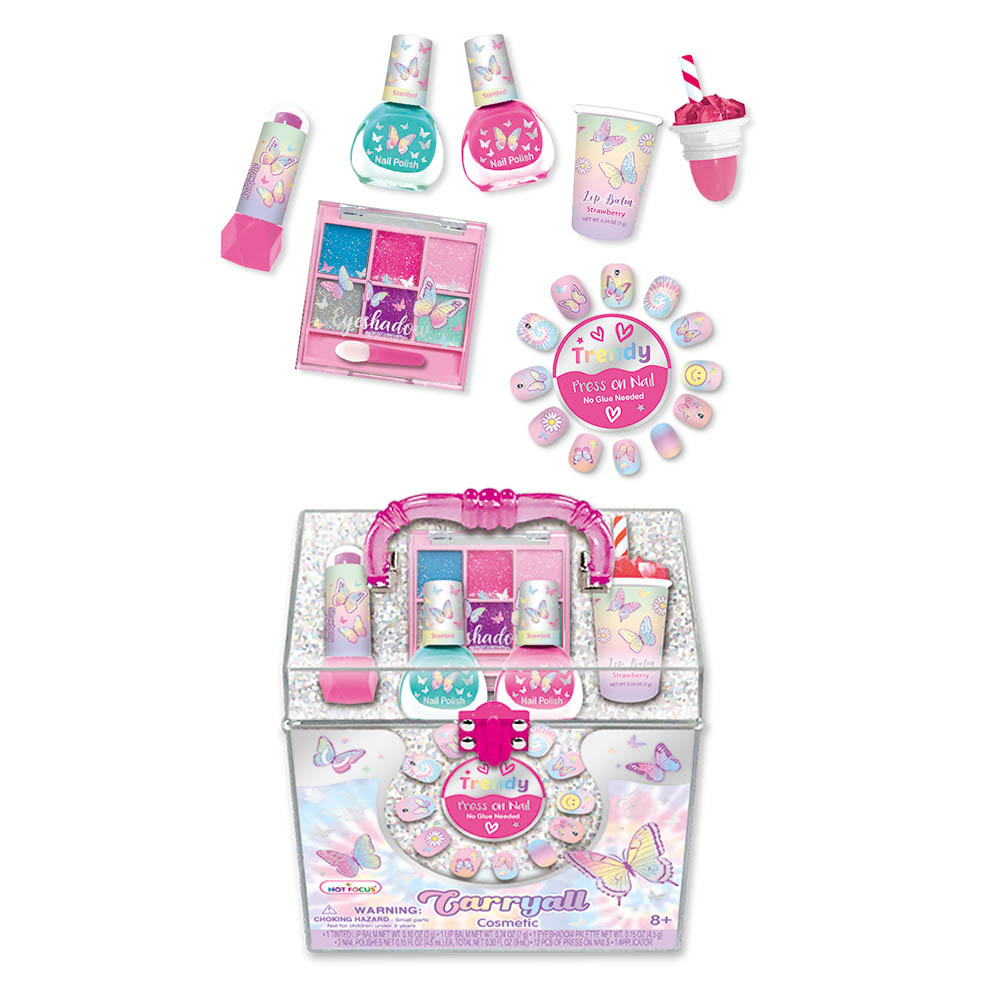 Hot Focus - Tye Die Butterfly Carryall Cosmetic Set