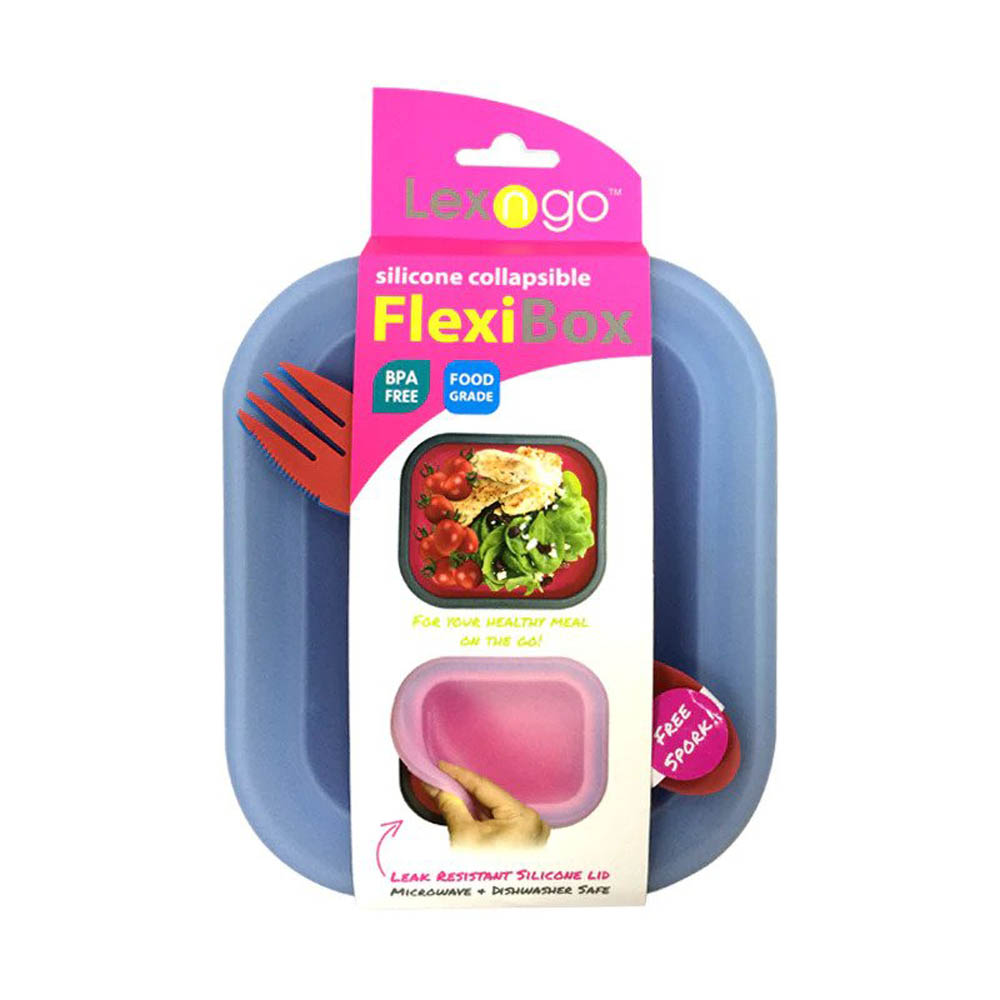LexNgo - Silicone Collapsible Flexi Box - Medium - Blue
