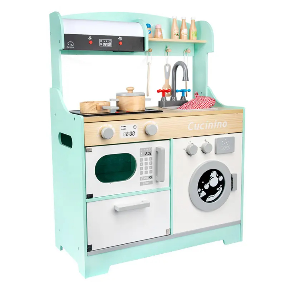 Little Angel - Kids Wooden Cooking Toy Play Set Vintage