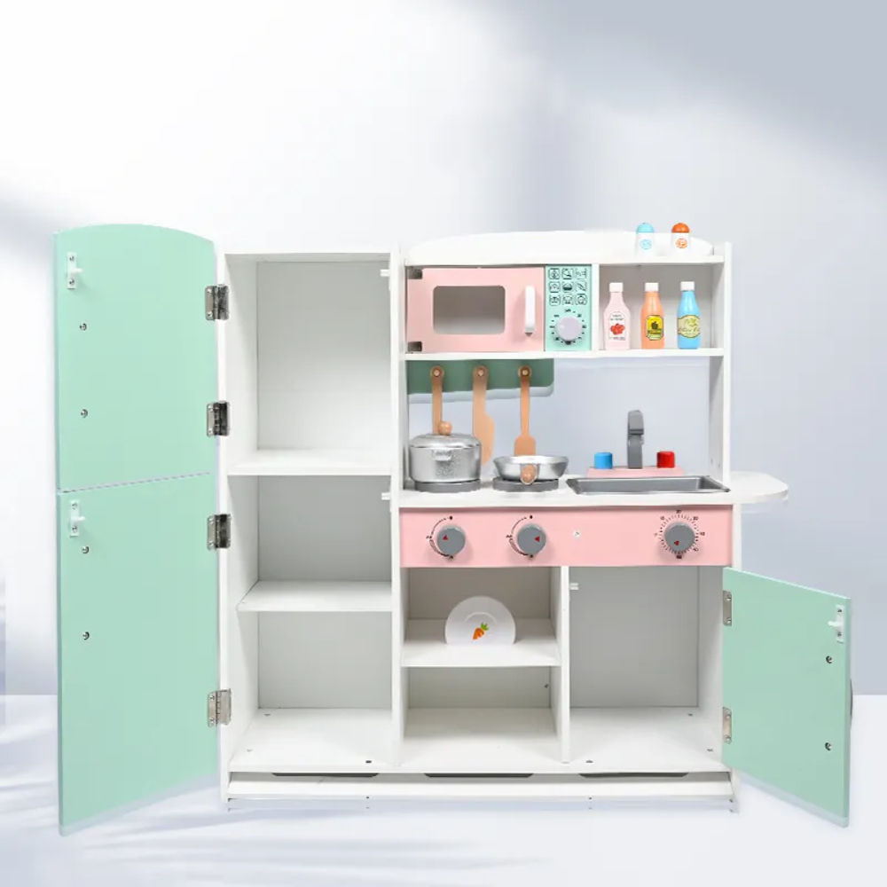 Little Angel - Kids Wooden Kitchen Toy Play Set Vintage