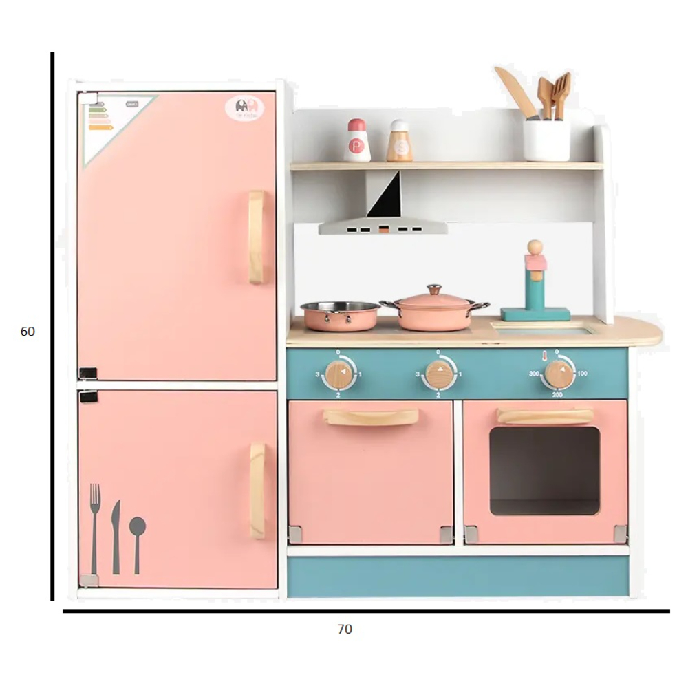 Little Angel - Kids Wooden Kitchen Toy Set Vintage