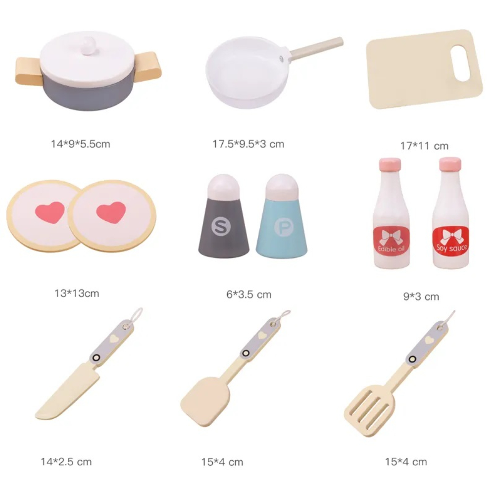 Little Angel - Wooden Kids Kitchen Play Toy Set