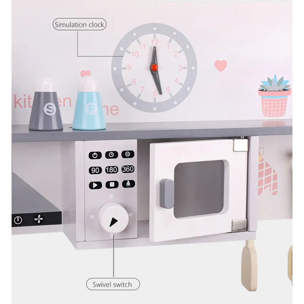 Little Angel - Wooden Kids Kitchen Play Toy Set