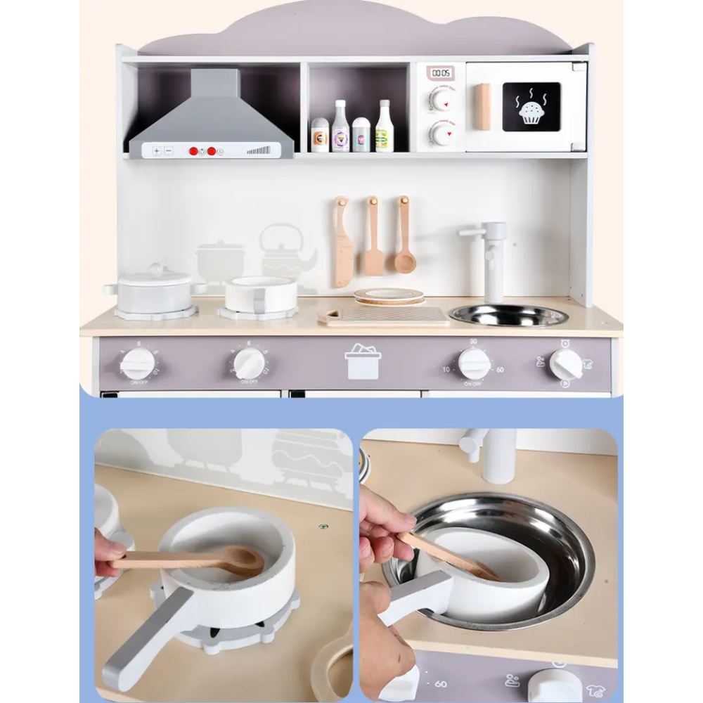Little Angel - Wooden Kids Kitchen Toy Playing Set