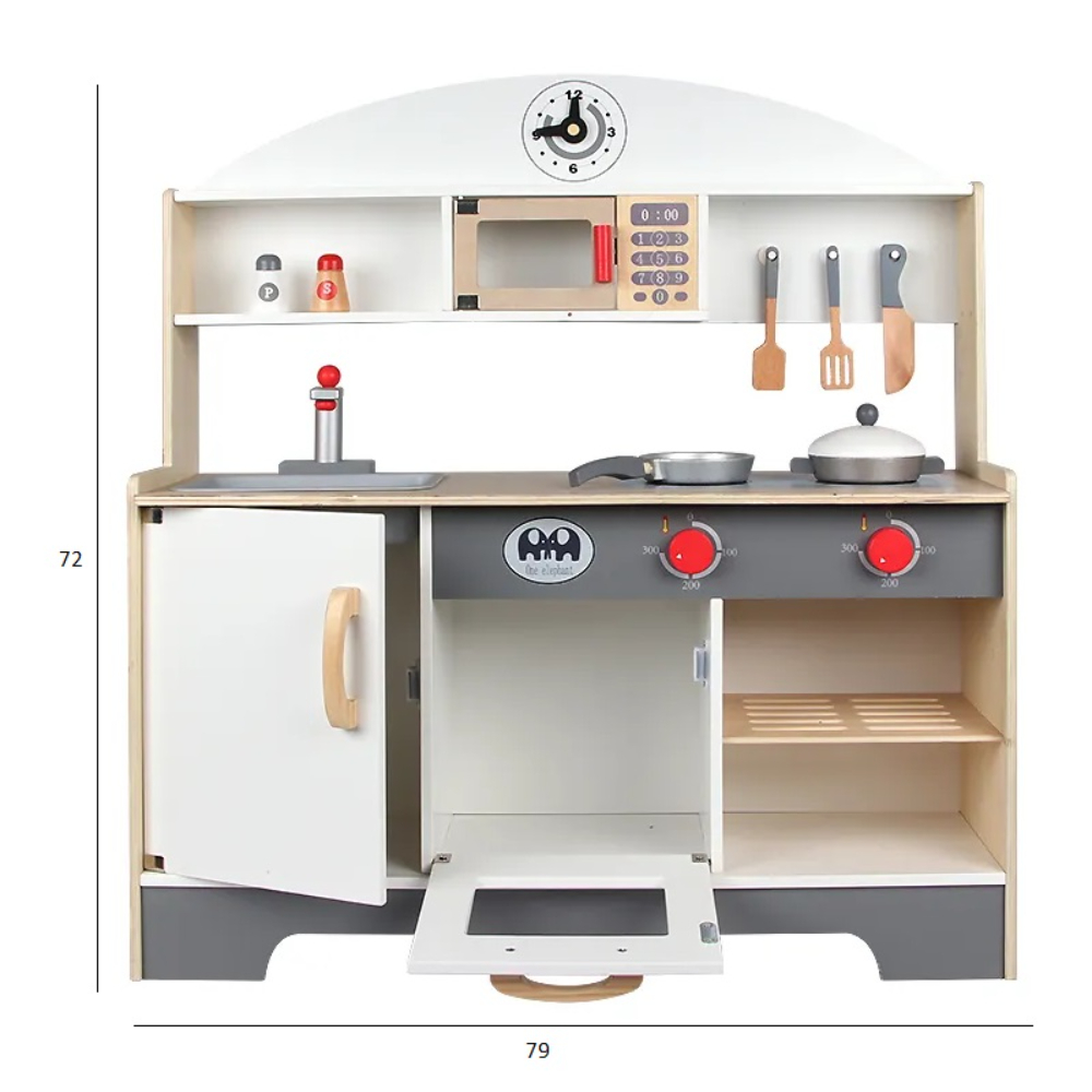 Little Angel - Wooden Kitchen Kids Playing Toy Set