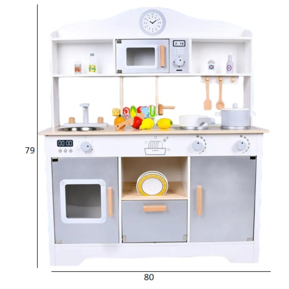 Little Angel - Wooden Kitchen Kids Toy Play Set