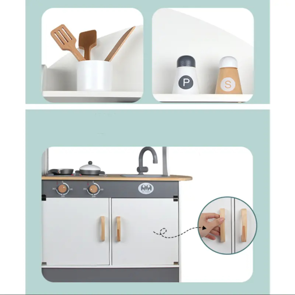 Little Angel - Wooden Kitchen Kids Toy Set