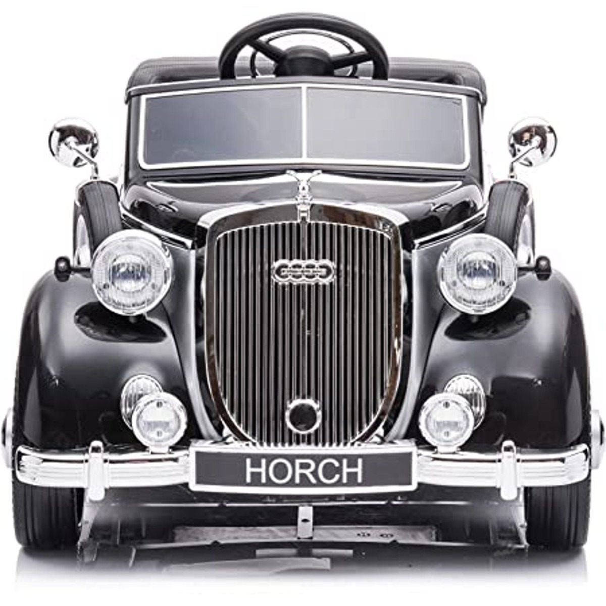 Megastar - Ride on Licensed Audi Horch 12V Electric Car W/Back Seat - Black
