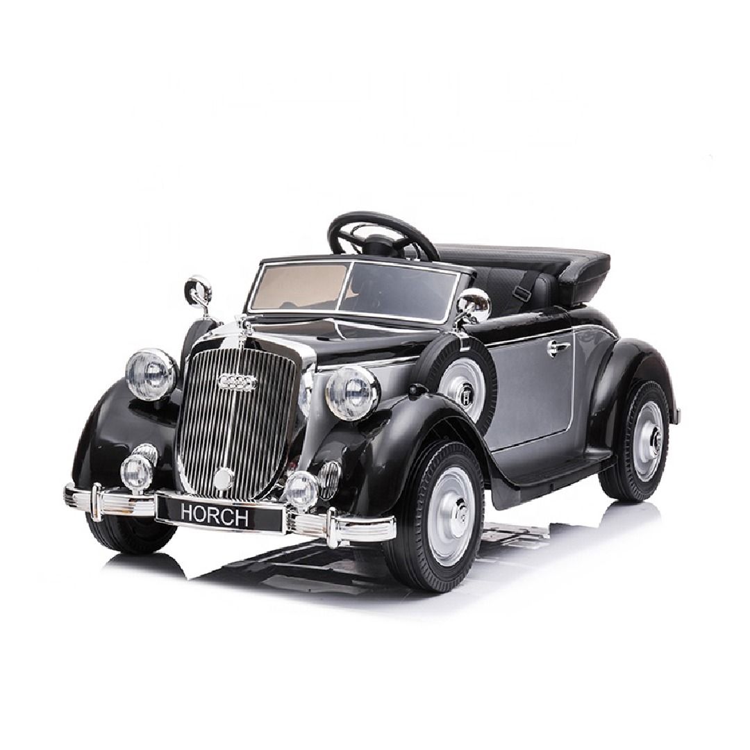 Megastar - Ride on Licensed Audi Horch 12V Electric Car W/Back Seat - Black
