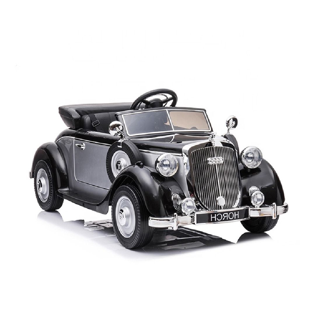 Megastar - Ride on Licensed Audi Horch 12V Electric Car W/Back Seat - Black